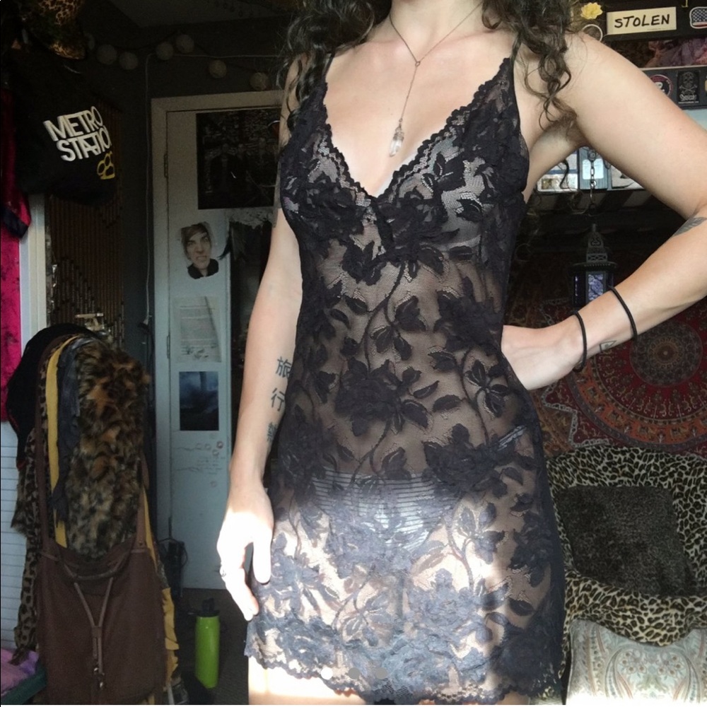 Lace black dress